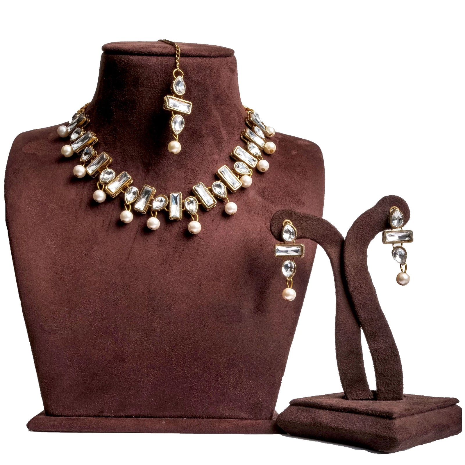 Alloy Jewel Set (White) ClothsVilla