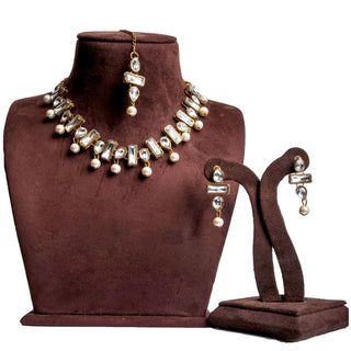 Alloy Jewel Set (White) ClothsVilla