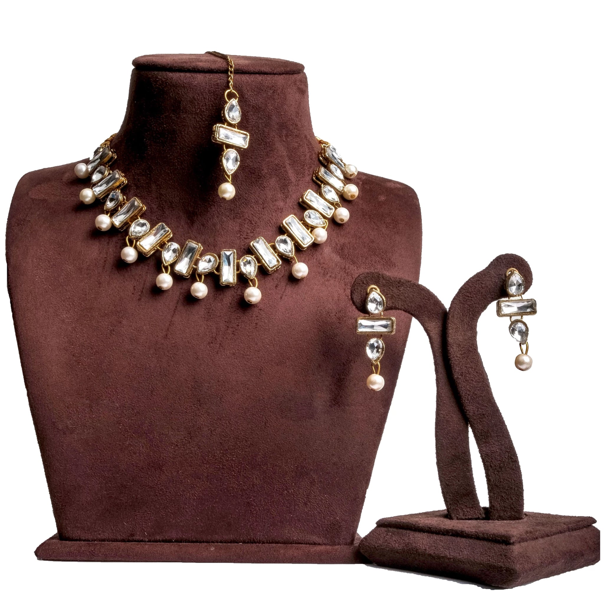 Alloy Jewel Set (White) ClothsVilla