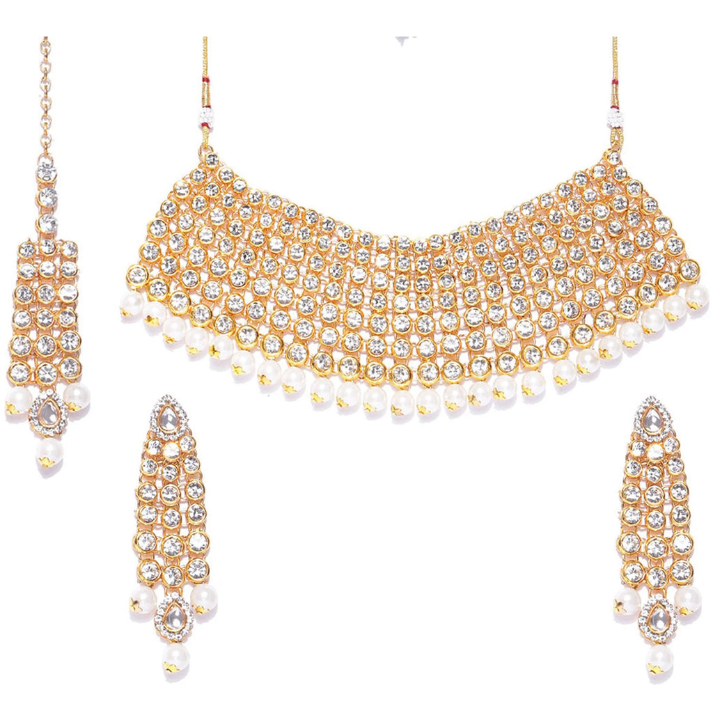 Alloy Jewel Set (White) ClothsVilla