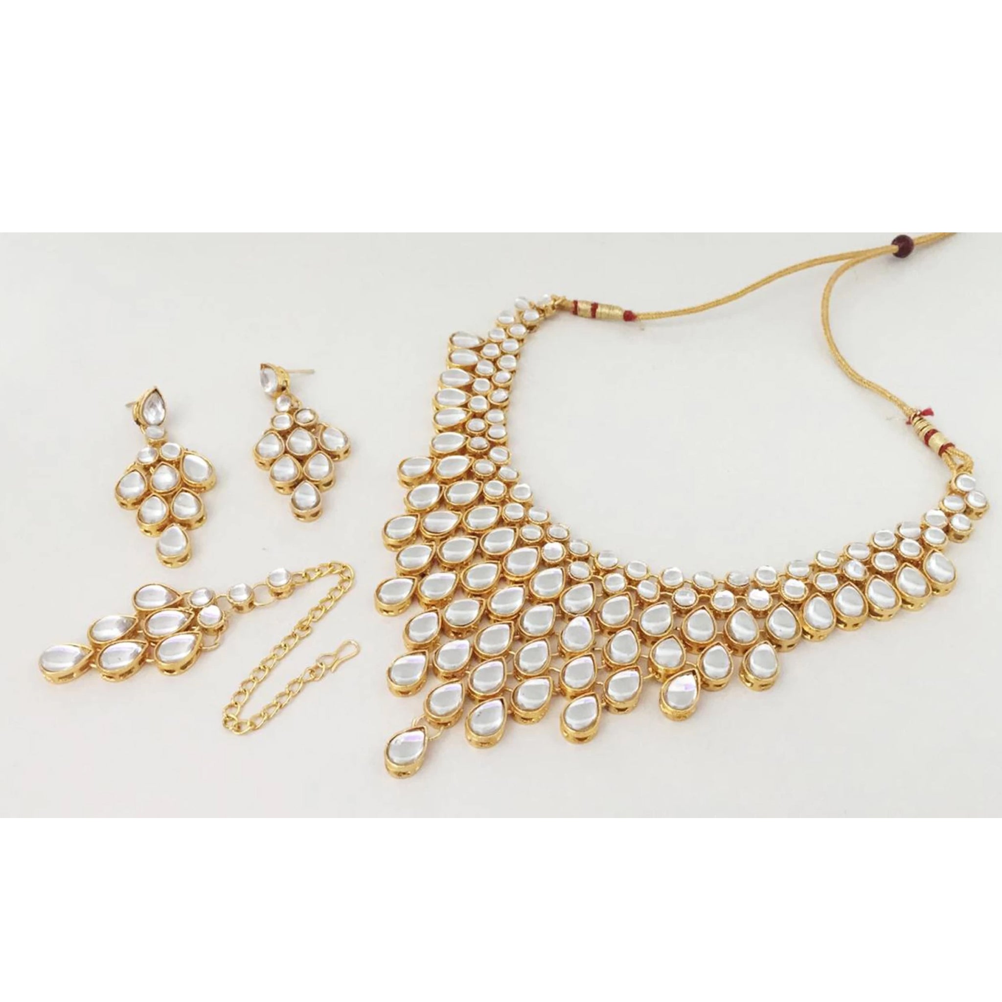 Alloy Jewel Set (White) ClothsVilla