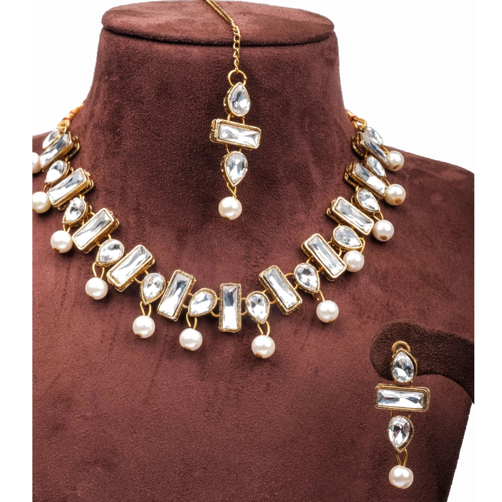 Alloy Jewel Set (White) ClothsVilla