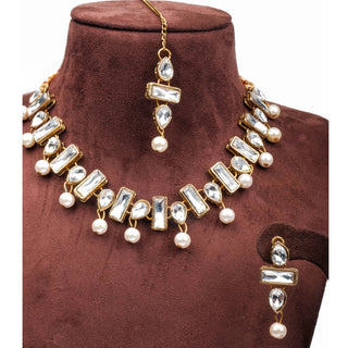 Alloy Jewel Set (White) ClothsVilla