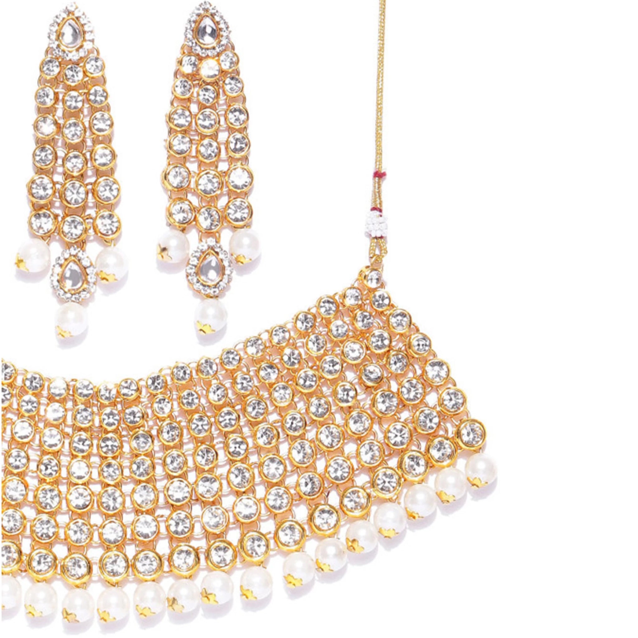 Alloy Jewel Set (White) ClothsVilla