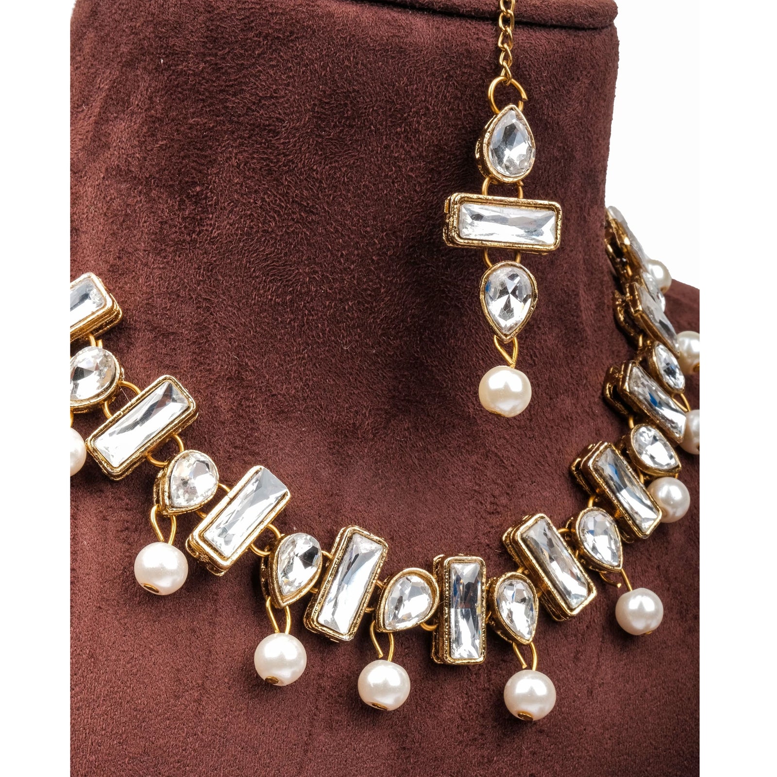 Alloy Jewel Set (White) ClothsVilla