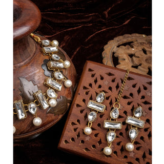 Alloy Jewel Set (White) ClothsVilla