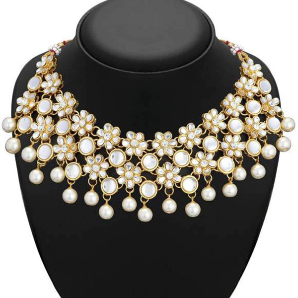 Alloy Jewel Set (White, Gold) ClothsVilla