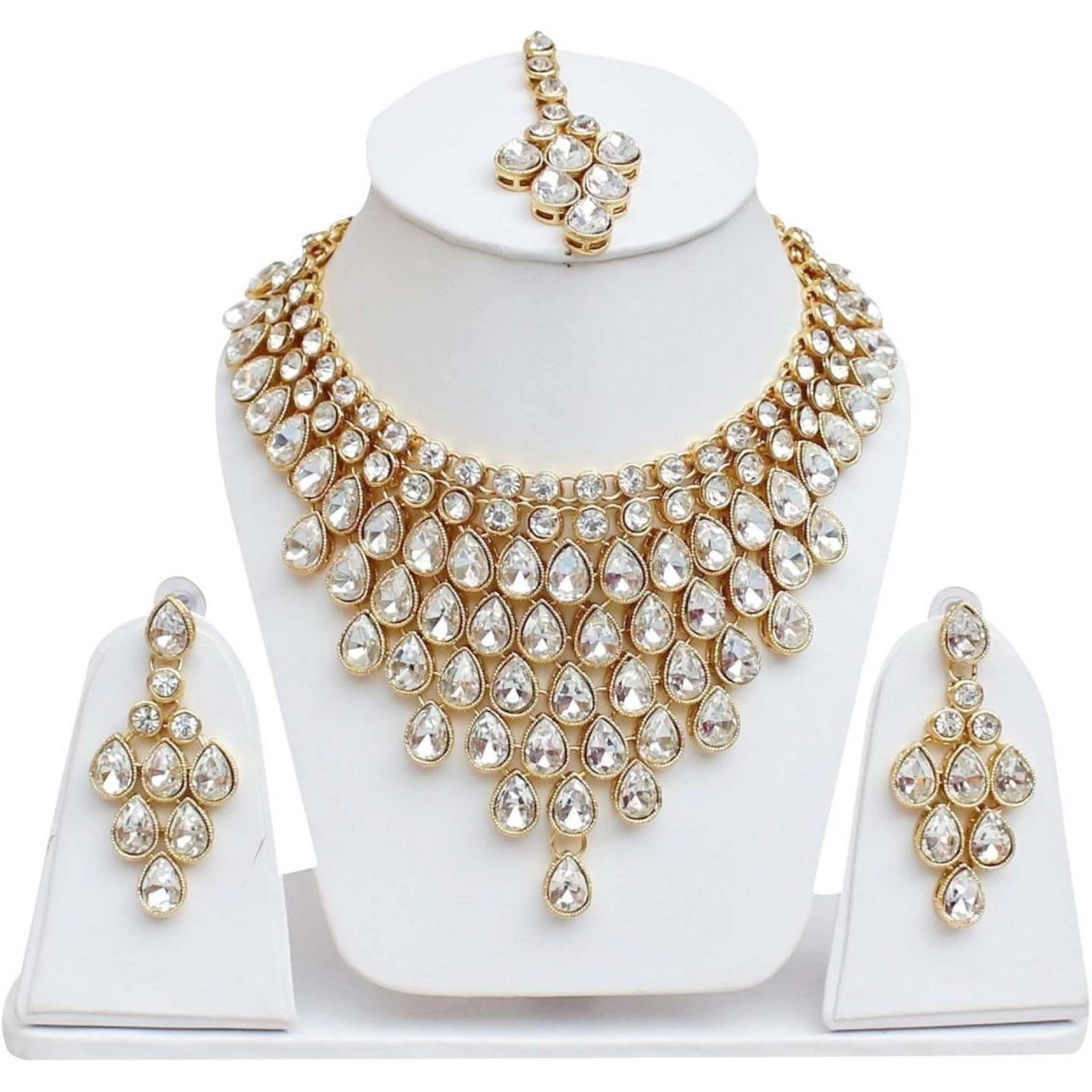 Alloy Gold-plated Jewel Set (White) ClothsVilla Main image