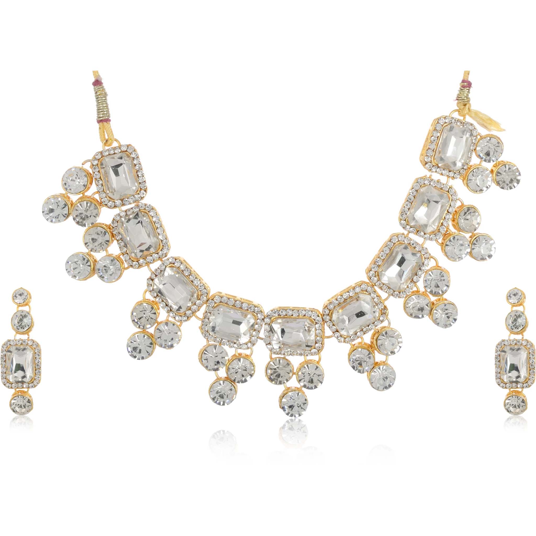 Alloy Gold-plated Jewel Set (White) ClothsVilla Main image