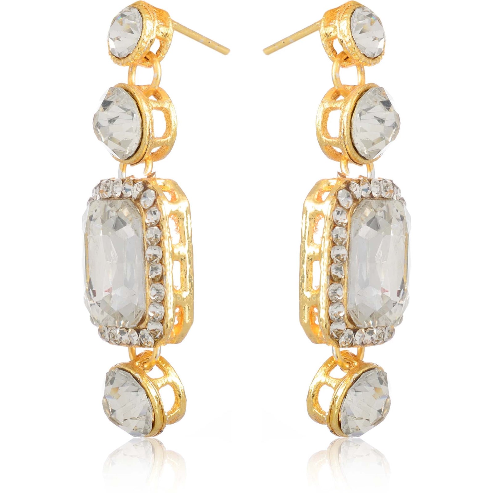Alloy Gold-plated Jewel Set (White) ClothsVilla