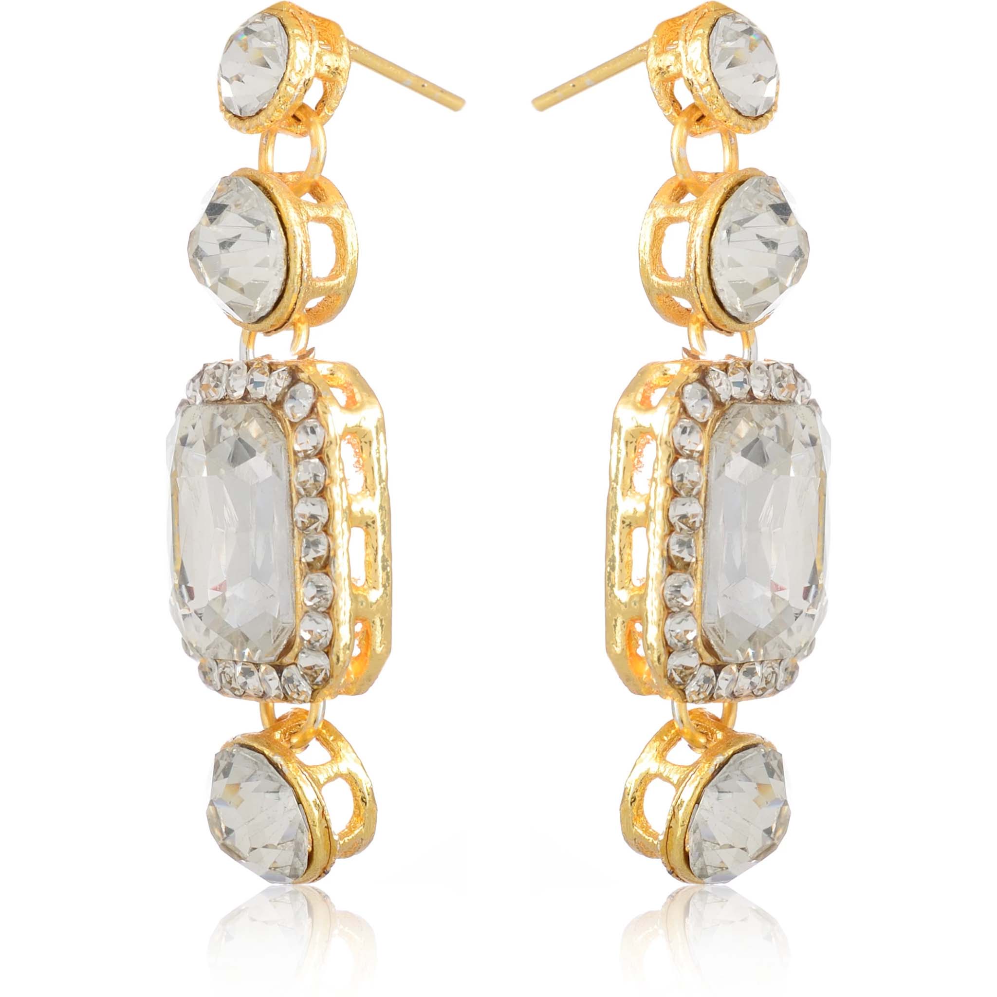 Alloy Gold-plated Jewel Set (White) ClothsVilla
