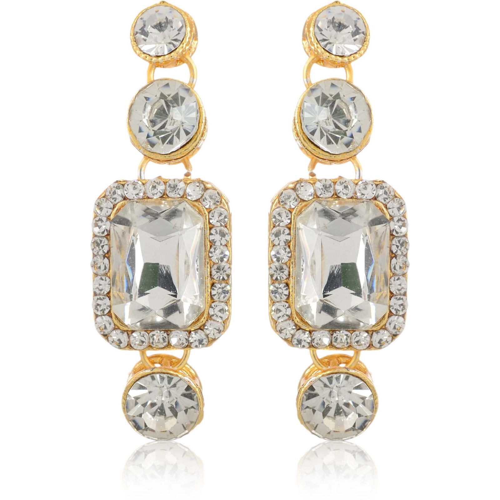 Alloy Gold-plated Jewel Set (White) ClothsVilla