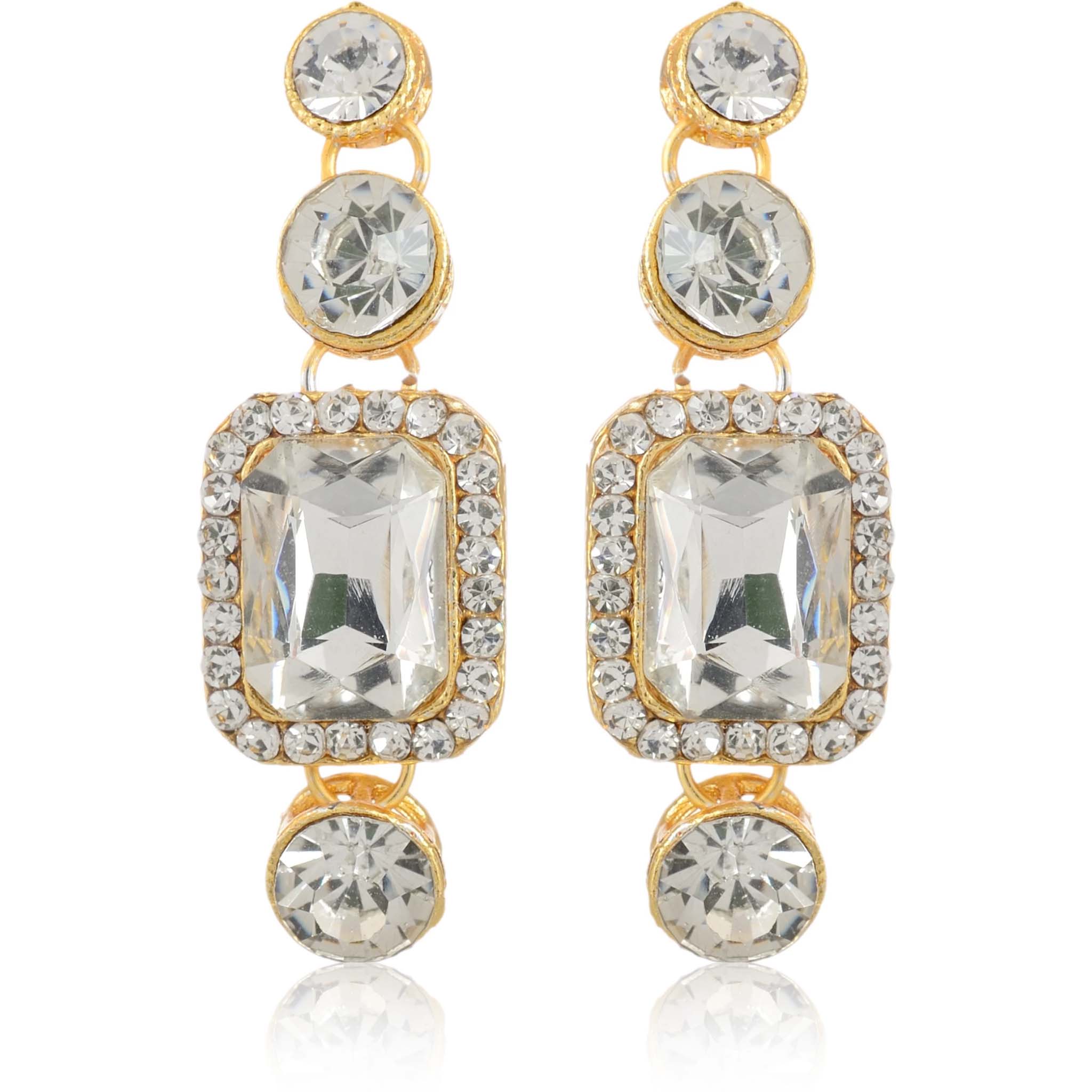 Alloy Gold-plated Jewel Set (White) ClothsVilla