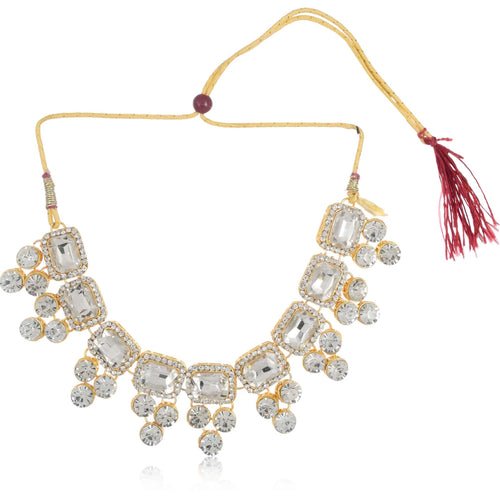 Alloy Gold-plated Jewel Set (White) ClothsVilla