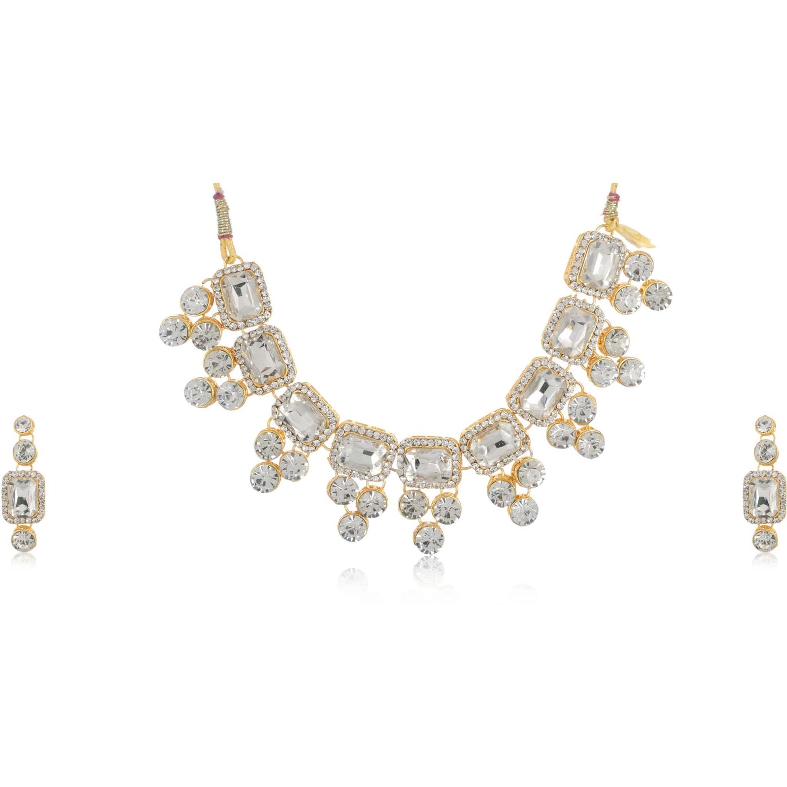 Alloy Gold-plated Jewel Set (White) ClothsVilla