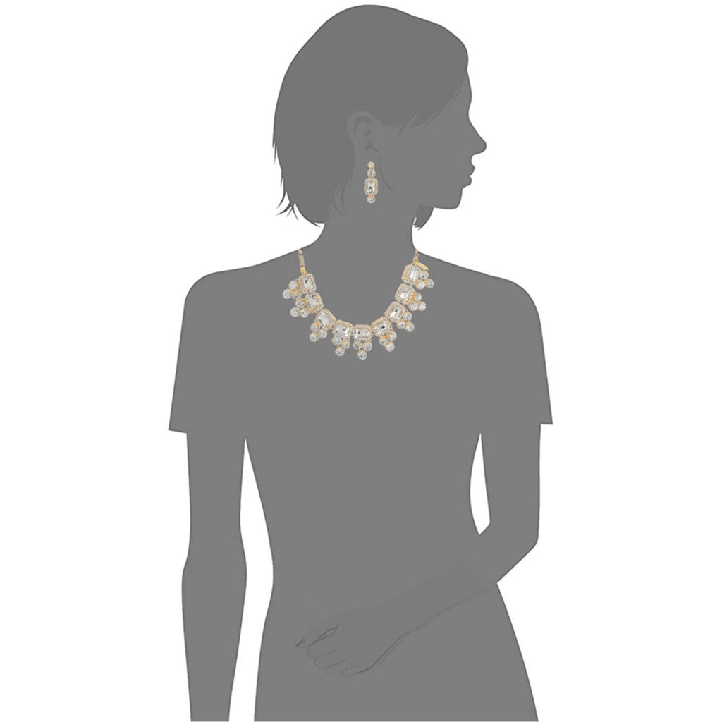 Alloy Gold-plated Jewel Set (White) ClothsVilla