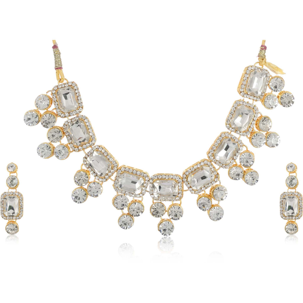 Alloy Gold-plated Jewel Set (White) ClothsVilla
