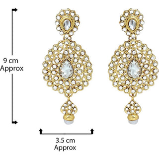 Alloy Gold-plated Jewel Set (White, Gold) ClothsVilla