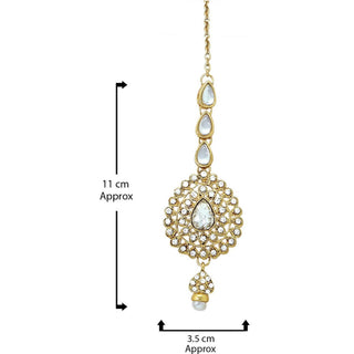 Alloy Gold-plated Jewel Set (White, Gold) ClothsVilla