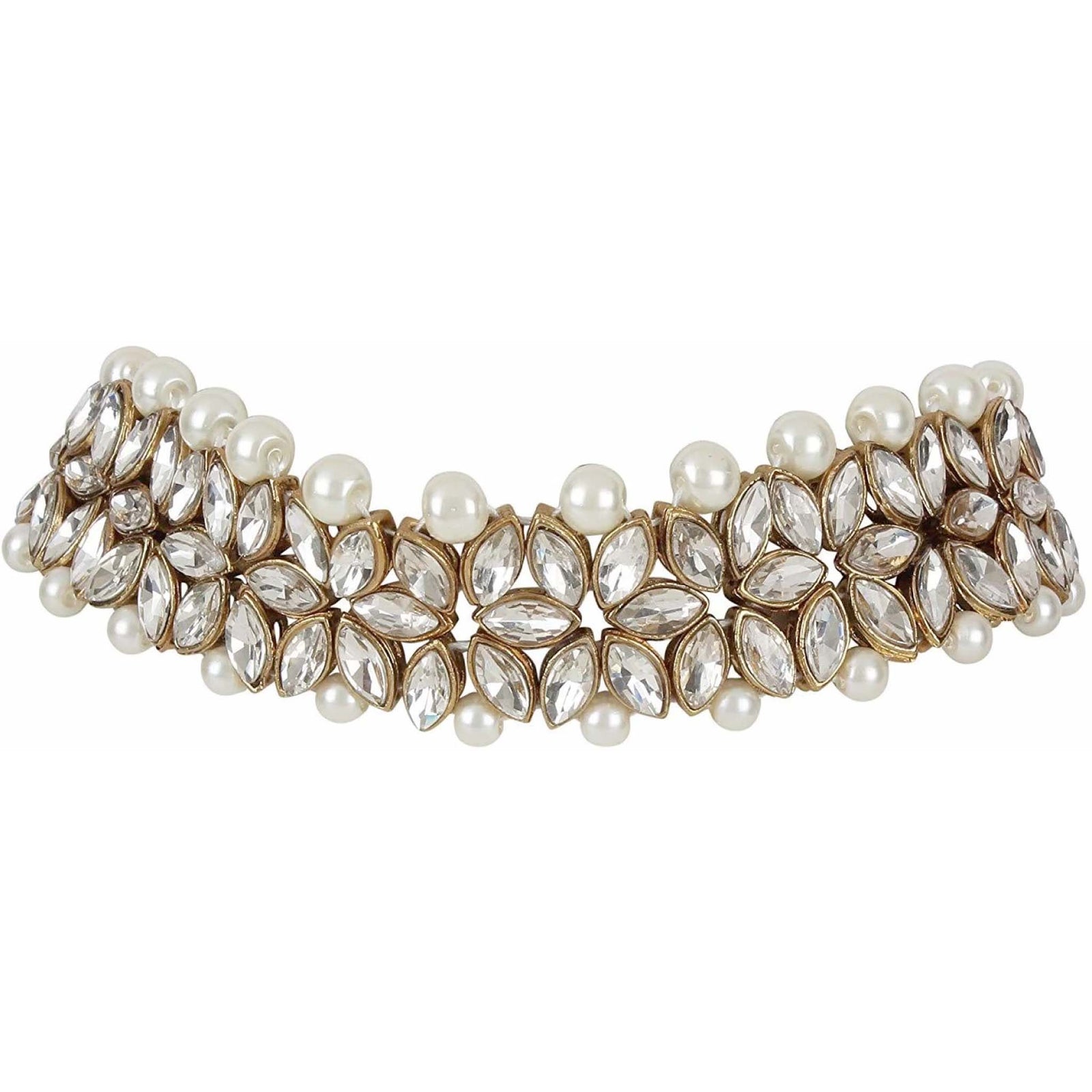 Alloy Jewel Set (Gold, White) ClothsVilla