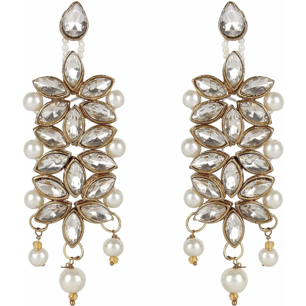 Alloy Jewel Set (Gold, White) ClothsVilla