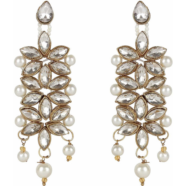 Alloy Jewel Set (Gold, White) ClothsVilla