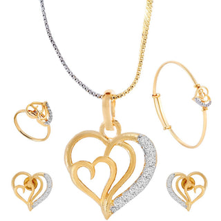 Alloy Jewel Set (Gold & White) ClothsVilla