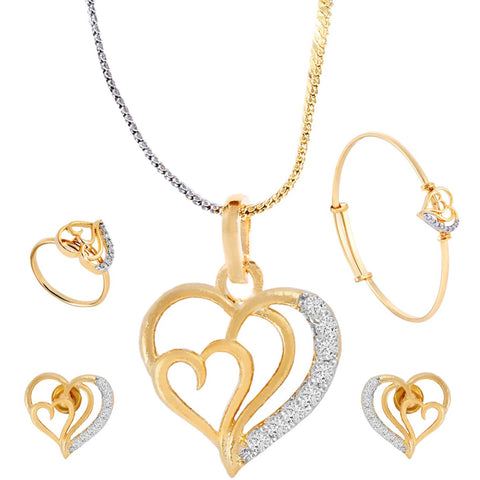 Alloy Jewel Set (Gold & White) ClothsVilla Main image