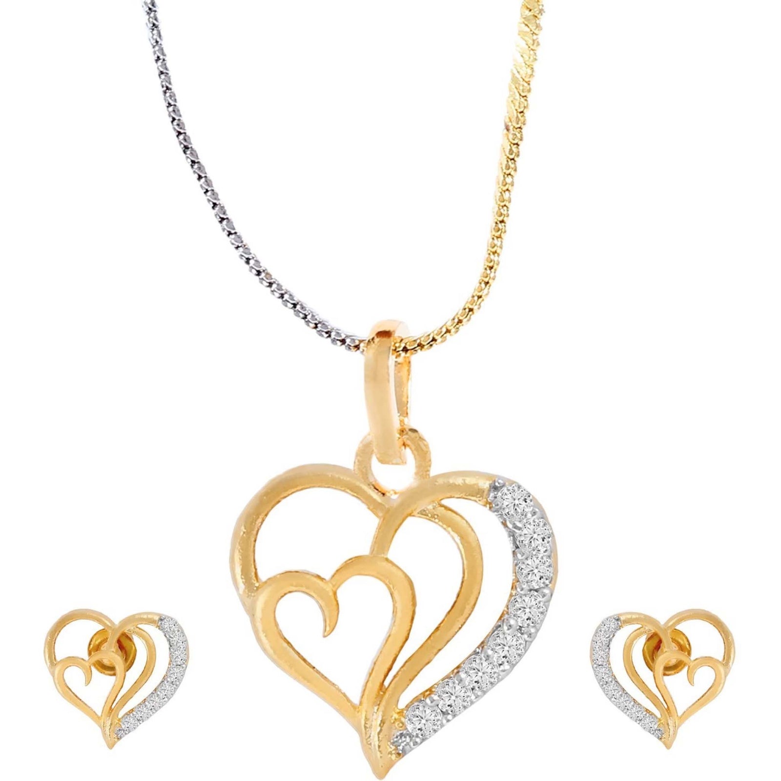 Alloy Jewel Set (Gold & White) ClothsVilla