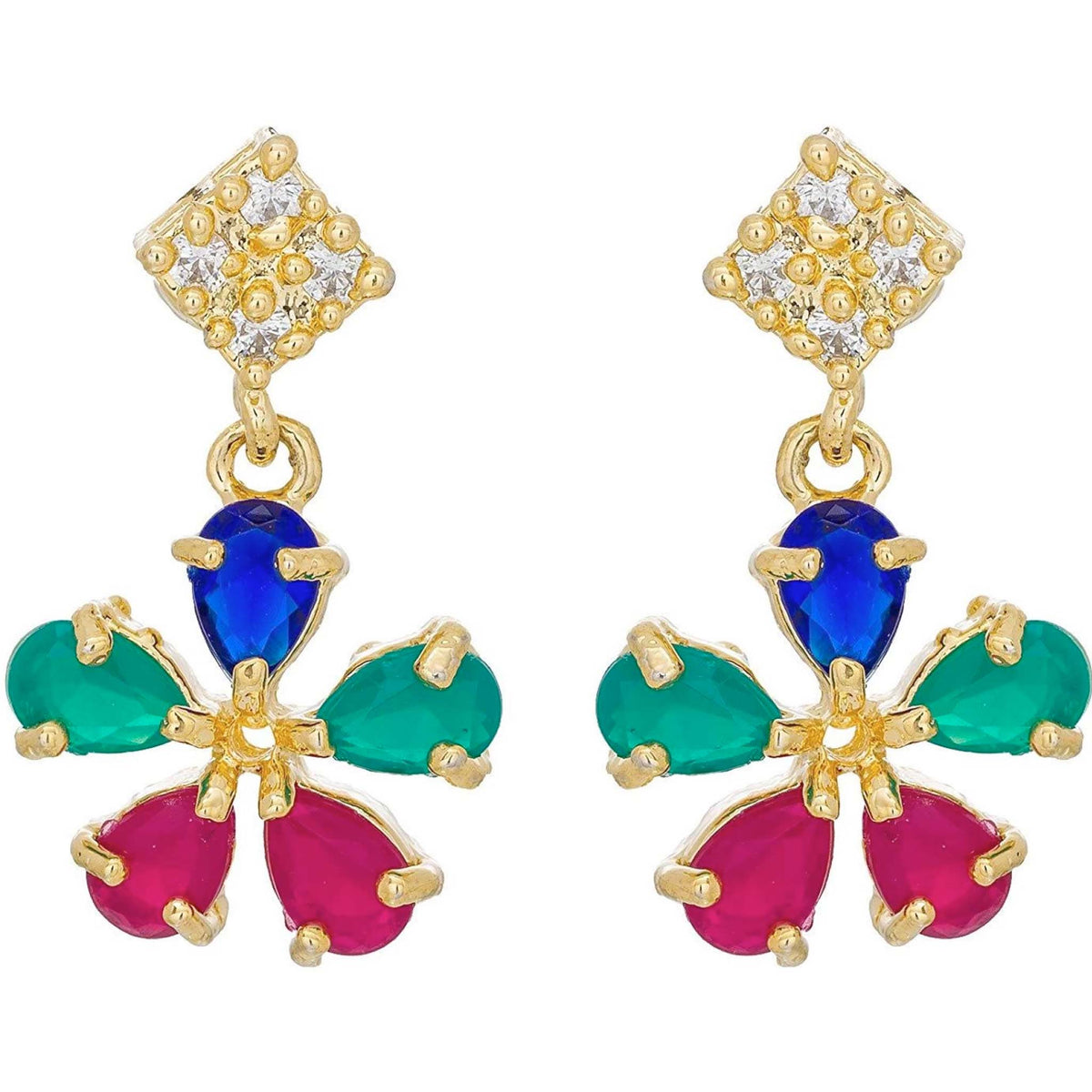 Alloy Jewel Set (Green, Blue) ClothsVilla