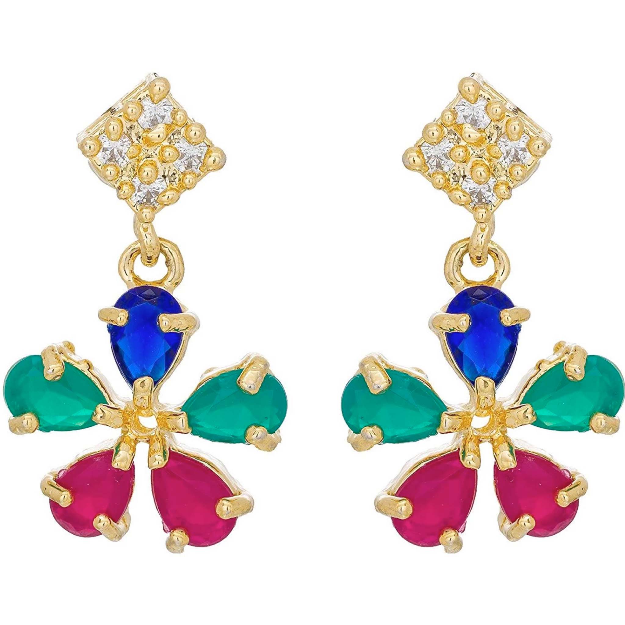 Alloy Jewel Set (Green, Blue) ClothsVilla