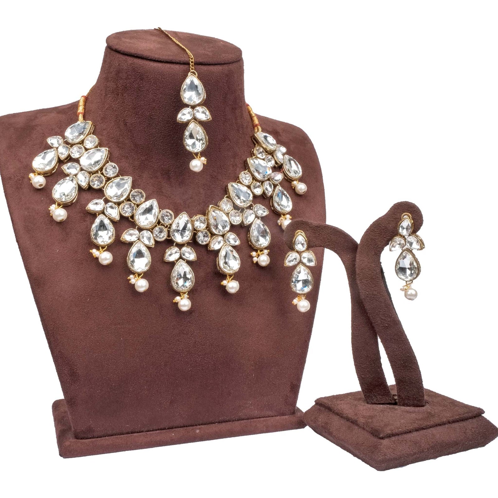 Alloy Jewel Set (White) ClothsVilla
