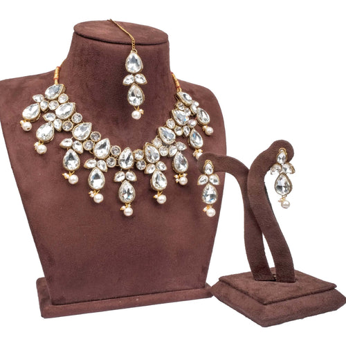 Alloy Jewel Set (White) ClothsVilla