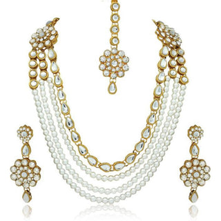 Alloy Jewel Set (White) ClothsVilla