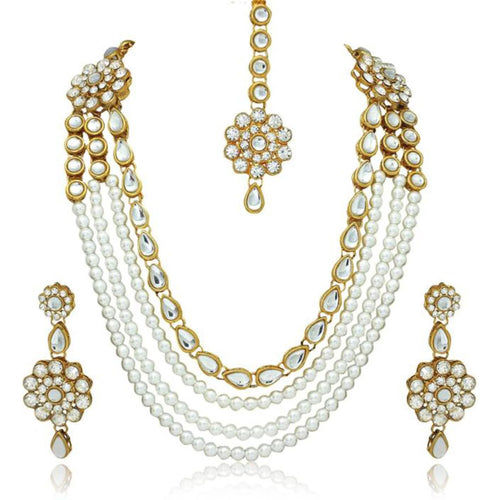 Alloy Jewel Set (White) ClothsVilla