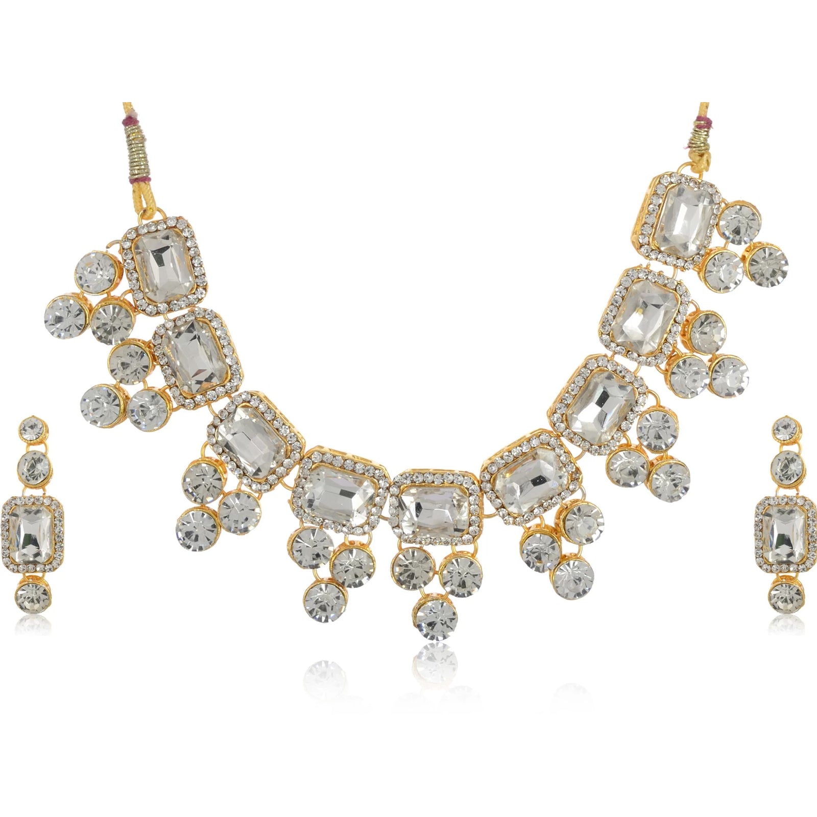 Alloy Jewel Set (White) ClothsVilla