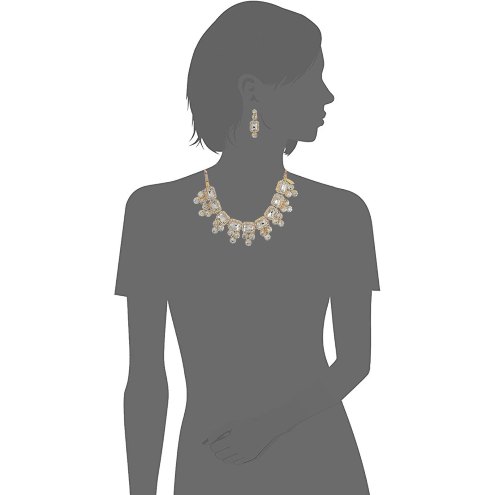 Alloy Jewel Set (White) ClothsVilla