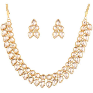Alloy Jewel Set (White & Gold) ClothsVilla