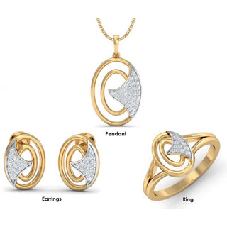 Alloy Jewel Set (White and Gold color) ClothsVilla