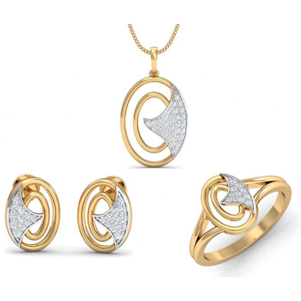 Alloy Jewel Set (White and Gold color) ClothsVilla