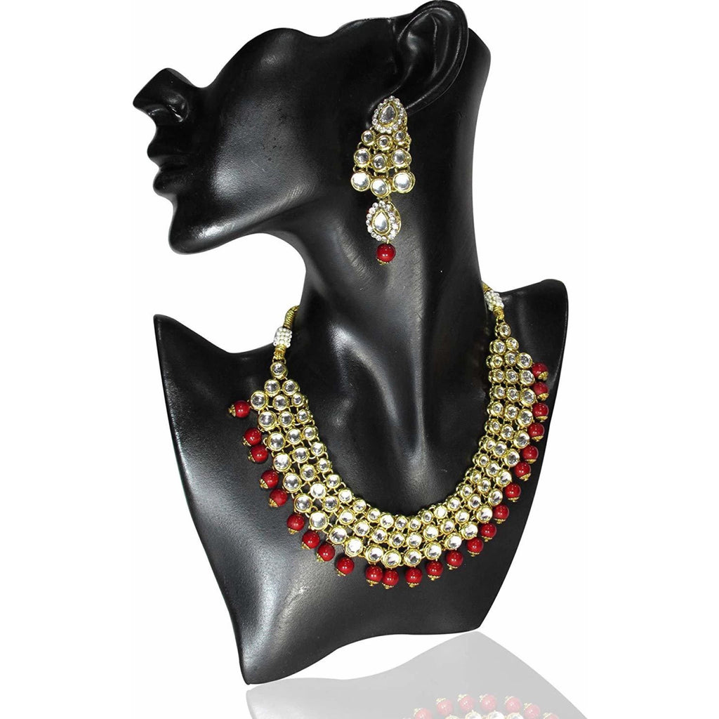 Alloy Jewel Set (White and Red) ClothsVilla