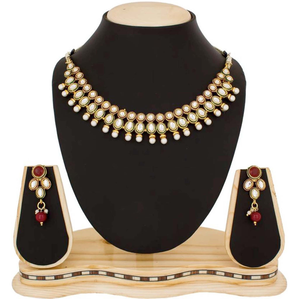 Alloy Jewel Set (White) ClothsVilla