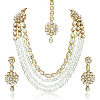 Alloy Jewel Set (White) ClothsVilla