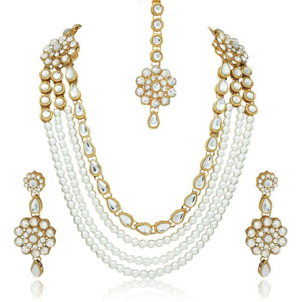 Alloy Jewel Set (White) ClothsVilla