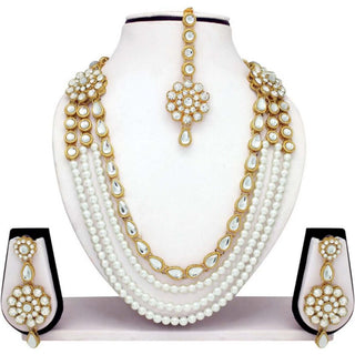 Alloy Jewel Set (White) ClothsVilla