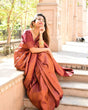 Load image into Gallery viewer, Splendiferous Wine Soft Kanjivaram Silk Saree With Enchanting Blouse Piece ClothsVilla