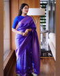 Load image into Gallery viewer, Inspiring Blue Soft Banarasi Silk Saree With Entrancing Blouse Piece ClothsVilla