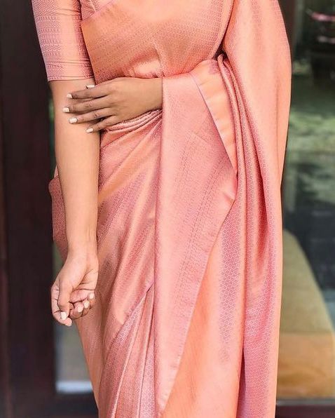 Staggering Pink Soft Banarasi Silk Saree With Amiable Blouse Piece ClothsVilla