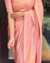 Load image into Gallery viewer, Staggering Pink Soft Banarasi Silk Saree With Amiable Blouse Piece ClothsVilla