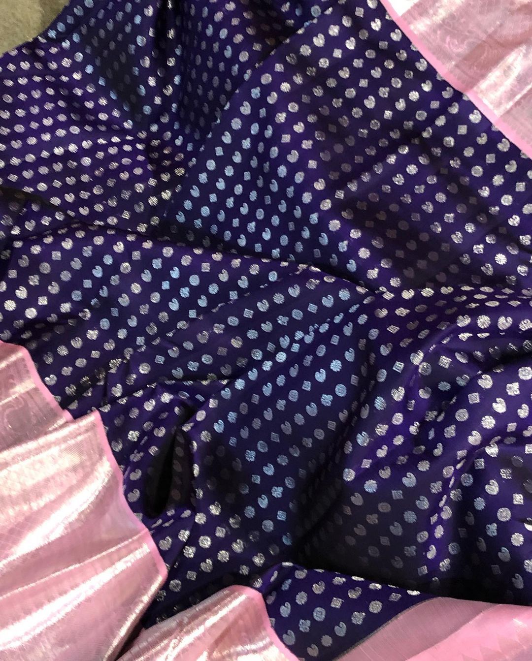 Susurrous Blue Soft Banarasi Silk Saree With Engaging Blouse Piece ClothsVilla